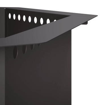 vidaXL Δαχτυλίδι φωτιάς Μαύρο 80 x 80 x 25 εκ Ατσάλι