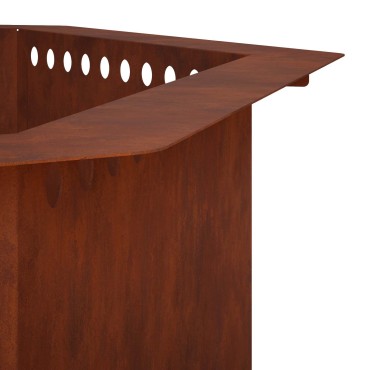 vidaXL Δαχτυλίδι φωτιάς Σκ rusty Ατσάλι Σκληρυθέν στον Αέρα