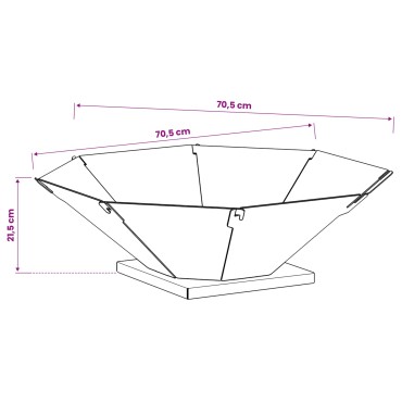 vidaXL Φωτιά Σκ rusty Ατσάλι Σκληρυθέν στον Αέρα