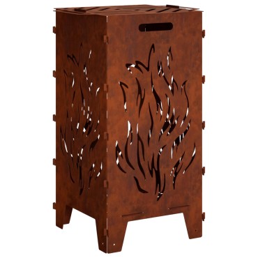 vidaXL Φωτιά Σκ rusty 47 x 38 x 75 εκ. Ατσάλι Σκληρυθέν στον Αέρα