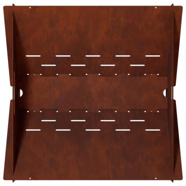 vidaXL Φωτιά Σκ rusty 40 x 40 x 20 cm Ατσάλι Σκληρυθέν στον Αέρα