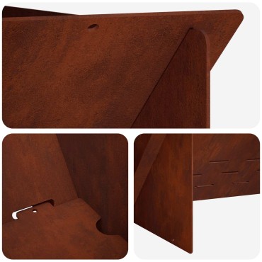 vidaXL Φωτιά Σκ rusty 40 x 40 x 20 cm Ατσάλι Σκληρυθέν στον Αέρα