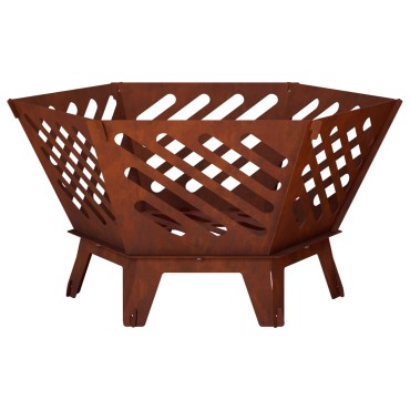 vidaXL Φωτιά Σκ rusty 60 x 53 x 30 εκ Ατσάλι Σκληρυθέν στον Αέρα