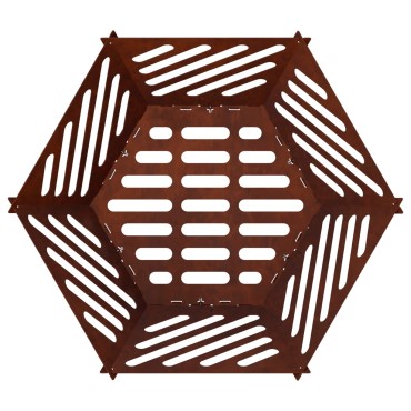 vidaXL Φωτιά Σκ rusty 60 x 53 x 30 εκ Ατσάλι Σκληρυθέν στον Αέρα