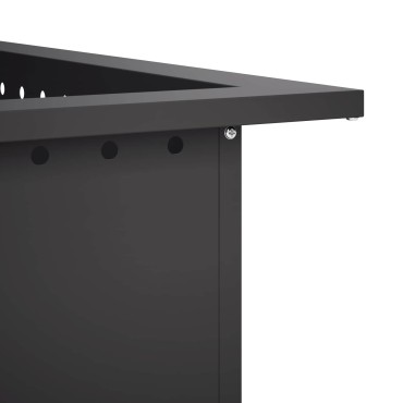 vidaXL Δαχτυλίδι φωτιάς Μαύρο 80 x 80 x 25 εκ Ατσάλι