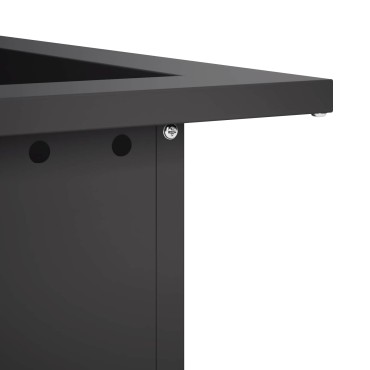 vidaXL Δαχτυλίδι φωτιάς Μαύρο 60 x 60 x 25 εκ Ατσάλι