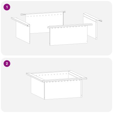 vidaXL Δαχτυλίδι φωτιάς Μαύρο 60 x 60 x 25 εκ Ατσάλι