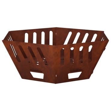 vidaXL Φωτιά Σκ rusty 60 x 60 x 23 εκ Ατσάλι Σκληρυθέν στον Αέρα