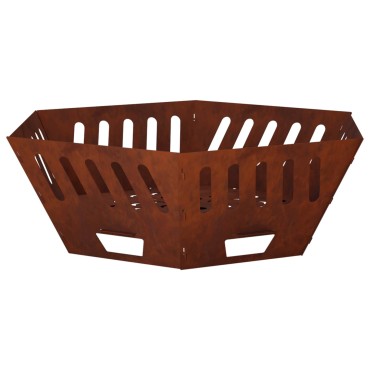 vidaXL Φωτιά Σκ rusty 80 x 80 x 28 cm Ατσάλι Σκληρυθέν στον Αέρα
