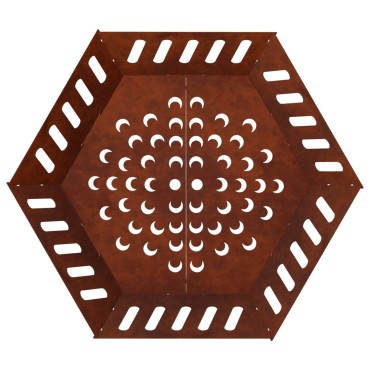 vidaXL Φωτιά Σκ rusty 80 x 80 x 28 cm Ατσάλι Σκληρυθέν στον Αέρα