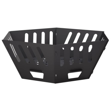 vidaXL Φωτιά Μαύρο 60 x 60 x 23 εκ Ατσάλι