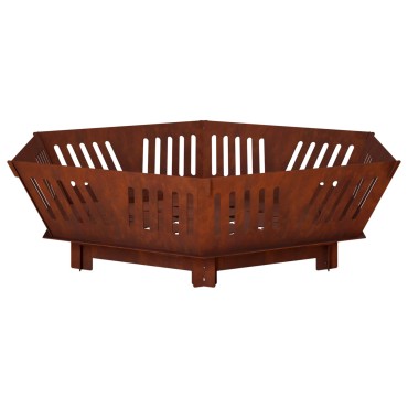 vidaXL Φωτιά Σκ rusty 60 x 60 x 18 εκ Ατσάλι Σκληρυθέν στον Αέρα