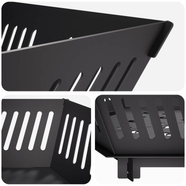 vidaXL Φωτιά Μαύρο 80 x 80 x 23 cm Ατσάλι