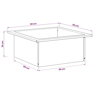 vidaXL Δαχτυλίδι φωτιάς Σκ rusty Ατσάλι Σκληρυθέν στον Αέρα