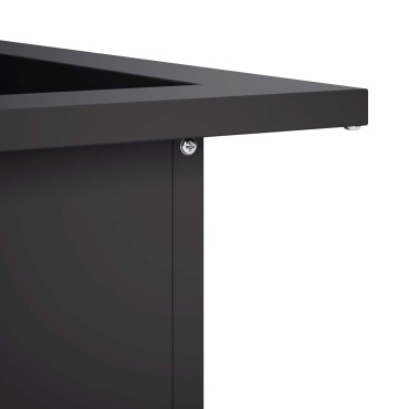 vidaXL Δαχτυλίδι φωτιάς Μαύρο 90 x 90 x 25 εκ Ατσάλι