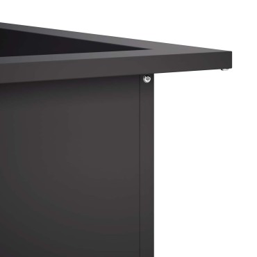 vidaXL Δαχτυλίδι φωτιάς Μαύρο 90 x 90 x 25 εκ Ατσάλι