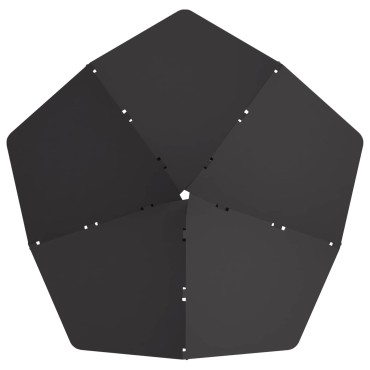 vidaXL Φωτιά Μαύρο 53 x 53 x 18,5 εκ Ατσάλι