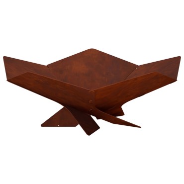 vidaXL Φωτιά Σκ rusty 53 x 53 x 18,5 εκ Ατσάλι Σκληρυθέν στον Αέρα