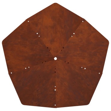 vidaXL Φωτιά Σκ rusty 53 x 53 x 18,5 εκ Ατσάλι Σκληρυθέν στον Αέρα