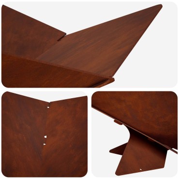 vidaXL Φωτιά Σκ rusty 53 x 53 x 18,5 εκ Ατσάλι Σκληρυθέν στον Αέρα