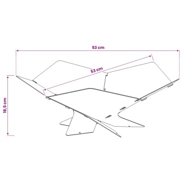 vidaXL Φωτιά Σκ rusty 53 x 53 x 18,5 εκ Ατσάλι Σκληρυθέν στον Αέρα
