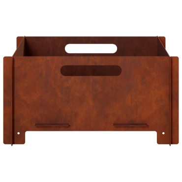 vidaXL Φωτιά Σκ rusty 40 x 40 x 20 cm Ατσάλι Σκληρυθέν στον Αέρα