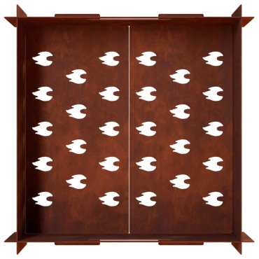 vidaXL Φωτιά Σκ rusty 40 x 40 x 20 cm Ατσάλι Σκληρυθέν στον Αέρα