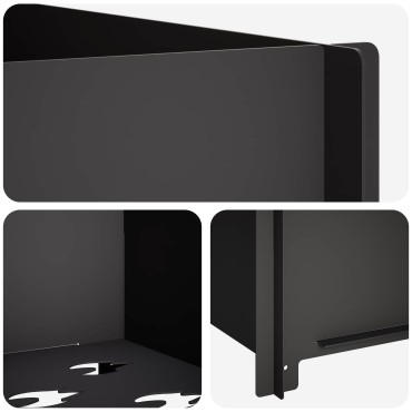 vidaXL Φωτιά Μαύρο 60 x 60 x 30 cm Ατσάλι