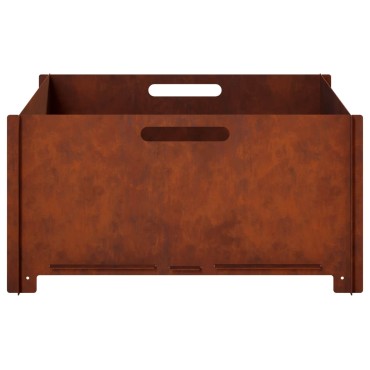 vidaXL Φωτιά Σκ rusty 60 x 60 x 30 cm Ατσάλι Σκληρυθέν στον Αέρα