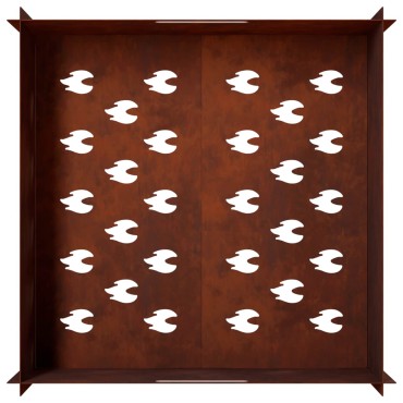 vidaXL Φωτιά Σκ rusty 60 x 60 x 30 cm Ατσάλι Σκληρυθέν στον Αέρα