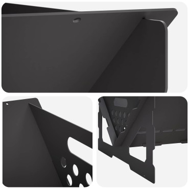 vidaXL Φωτιά Μαύρο 60 x 40 x 20 εκ. Ατσάλι