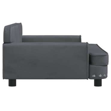vidaXL Καναπές Παιδικός Σκούρο Γκρι 90x53x30cm από Βελούδο 1 τεμ.