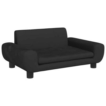 vidaXL Καναπές Παιδικός Μαύρο 70x45x33cm από Βελούδο 1 τεμ.