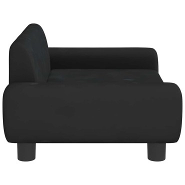 vidaXL Καναπές Παιδικός Μαύρο 70x45x33cm από Βελούδο 1 τεμ.