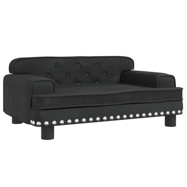 vidaXL Καναπές Παιδικός Μαύρο 70x45x30cm από Βελούδο 1 τεμ.