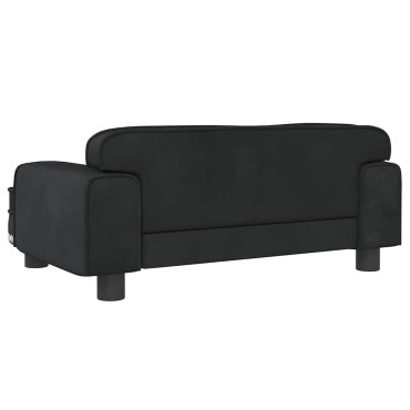 vidaXL Καναπές Παιδικός Μαύρο 70x45x30cm από Βελούδο 1 τεμ.