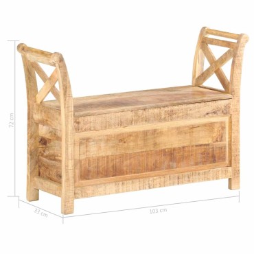 vidaXL Πάγκος Χολ 103x33x72cm από Μασίφ Ξύλο Μάνγκο 1 τεμ.