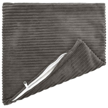 vidaXL Κάλυμμα Μαξιλαριού 2 pcs HEERLEN Σκούρο Γκρι 40 x 40 cm