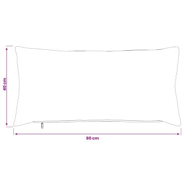 vidaXL Κάλυμμα Μαξιλαριού 2 pcs HEERLEN Πράσινο 40 x 80 cm κορντουρόι