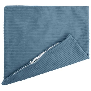 vidaXL Κάλυμμα Μαξιλαριού 2 pcs HEERLEN Μπλε 55 x 55 εκ κορντουρόι