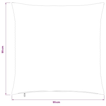 vidaXL Κάλυμμα Μαξιλαριού 2 pcs HEERLEN Μπλε 55 x 55 εκ κορντουρόι