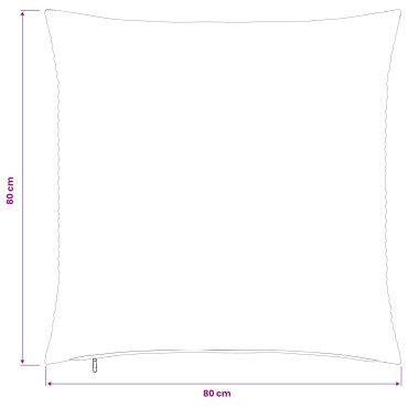 vidaXL Κάλυμμα Μαξιλαριού 2 pcs HEERLEN Κρεμ 80 x 80 cm κορντουρόι