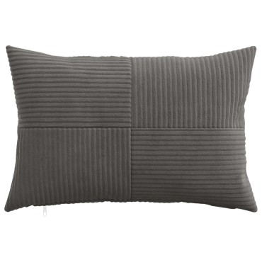 vidaXL Κάλυμμα Μαξιλαριού 2 pcs ALMELO Σκούρο Γκρι 30 x 50 cm