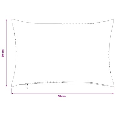 vidaXL Κάλυμμα Μαξιλαριού 2 pcs ALMELO Σκούρο Γκρι 30 x 50 cm