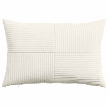 vidaXL Κάλυμμα Μαξιλαριού 2 pcs ALMELO Κρεμ 30 x 50 cm κορντουρόι