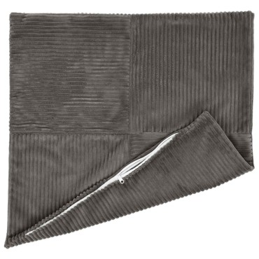 vidaXL Κάλυμμα Μαξιλαριού 2 pcs ALMELO Σκούρο Γκρι 35 x 35 cm