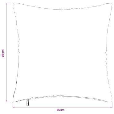 vidaXL Κάλυμμα Μαξιλαριού 2 pcs ALMELO Σκούρο Γκρι 35 x 35 cm