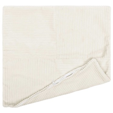vidaXL Κάλυμμα Μαξιλαριού 2 pcs ALMELO Κρεμ 40 x 40 cm κορντουρόι