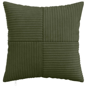 vidaXL Κάλυμμα Μαξιλαριού 2 pcs ALMELO Πράσινο 40 x 40 cm κορντουρόι