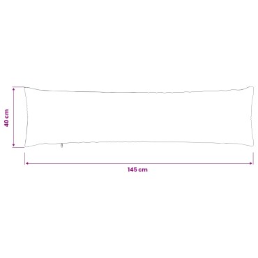 vidaXL Κάλυμμα Μαξιλαριού ALMELO Ανοιχτό γκρι 40 x 145 εκ. κορντουρόι